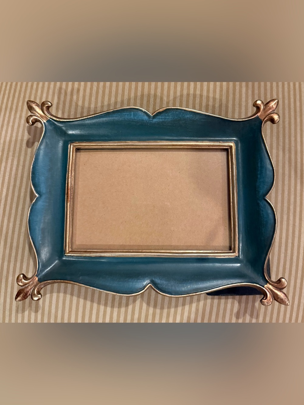 Vintage KAREL Ornate Dark Green & Gold Photo Frame - Velvet Backed